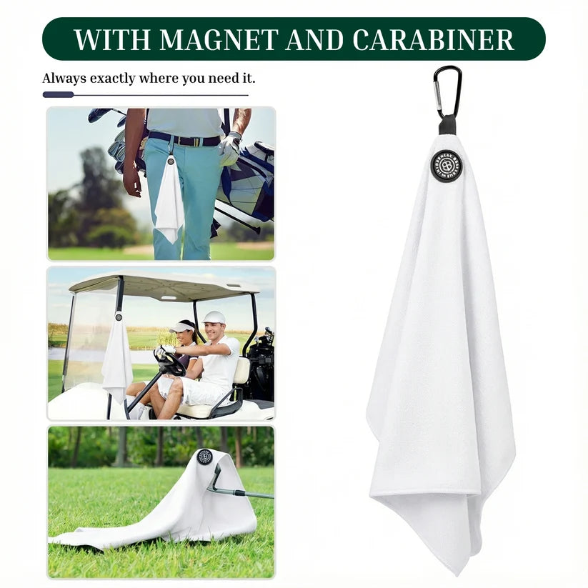 Golfers Towel with Magnetic Hanger