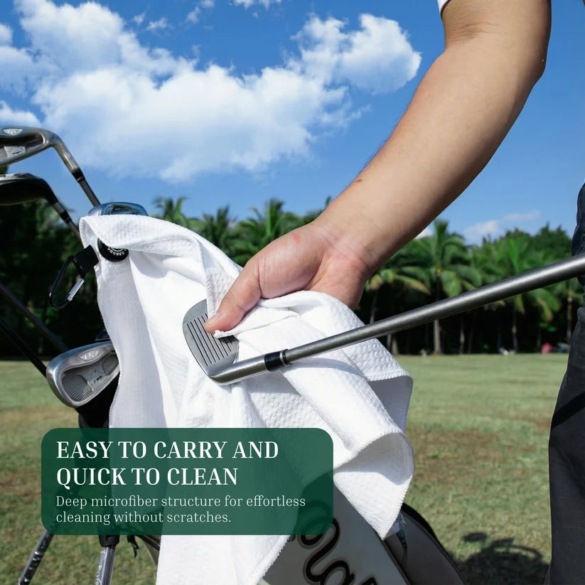 Golfers Towel with Magnetic Hanger